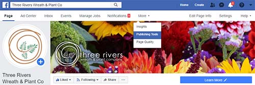 Controlling Facebook images with Publishing Tools