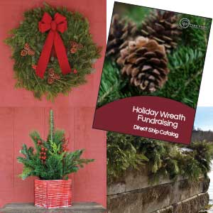 holiday wreath fundraising catalog image